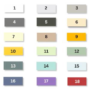 SHEDS xx - Paint finish - Full colour chart