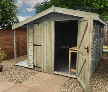 Malvern Heavy Duty Apex Barnstyle Shed - Logstore