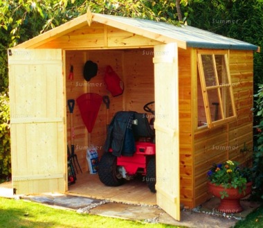 Shire Alderney Apex Shed - Double Door, FSC® Certified