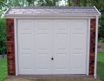 Brick Concrete Garage 664 - Tiled Front, Personnel Door Brick Concrete Garage 664 - Tiled Front, Personnel Door