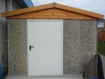 Spar Apex Concrete Shed 671 - Powder Coated Steel Door Spar Apex Concrete Shed 671 - Powder Coated Steel Door