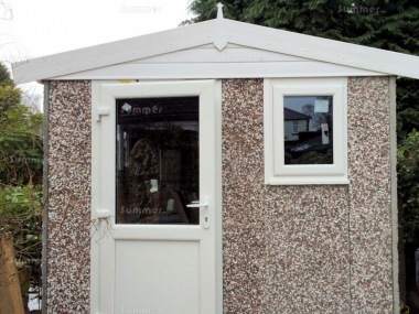 Spar Apex Concrete Shed 693 - PVCu Window, Fascias and Door