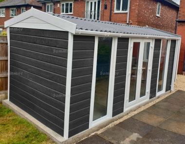 Composite Apex Concrete Shed 786 - PVCu Window, Fascias and Door