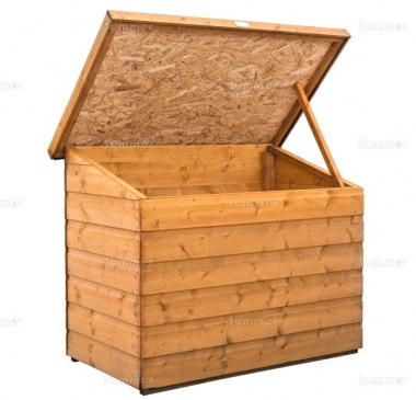Rowlinson Shiplap Patio Chest - Hinged Lid