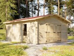 Wooden Log Garage 415 - Apex, Personnel Door Wooden Log Garage 415 - Apex, Personnel Door