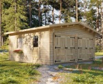 Wooden Log Garage 416 - Apex, Personnel Door