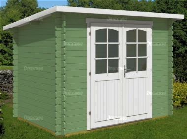 28mm Log Cabin Shed 330 - Pent Roof, Plain or Georgian