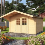 Apex 34mm Log Cabin Shed 211 - Double Door, PEFC Certified