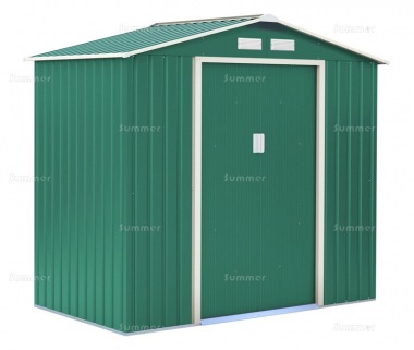 Apex Metal Shed 371 - Double Door, Galvanized Steel Apex Metal Shed 371 - Double Door, Galvanized Steel