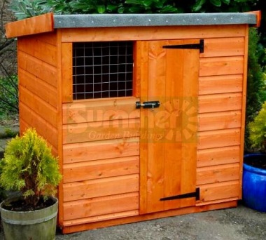 Pent Roof Dog Kennel 27 - Shiplap, Fitted Free Pent Roof Dog Kennel 27 - Shiplap, Fitted Free
