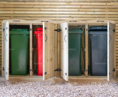 Pressure Treated Wheelie Bin Store 733 - 140L, 180L, 240L, FSC® Certified