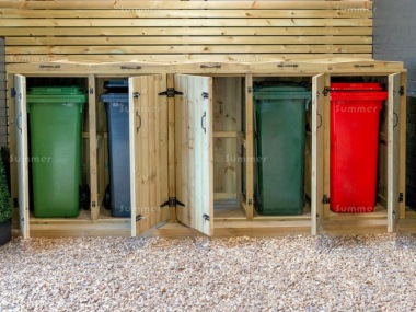 Pressure Treated Wheelie Bin Store 734 - 140L, 180L, 240L, FSC® Certified