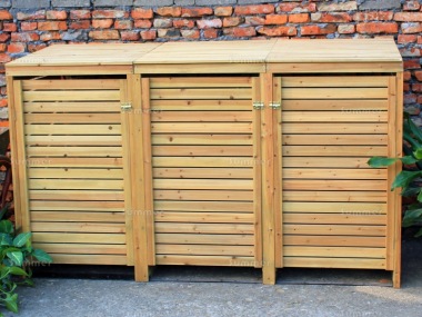 Wheelie Bin Store 151 - Wooden Slatted, FSC® Certified Wheelie Bin Store 151 - Wooden Slatted, FSC® Certified