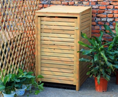 Wheelie Bin Store 152 - Wooden Slatted, FSC® Certified