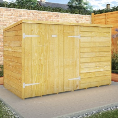 Overlap Pent Storage Shed 210 - Double Door