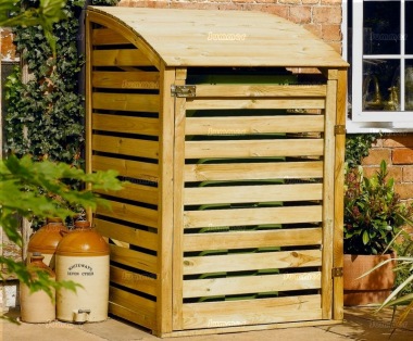 Rowlinson Single Wheelie Bin Store - Pressure Treated, FSC® Certified