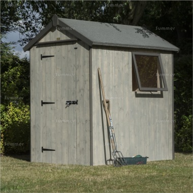 Rowlinson Heritage 6x4 Shed - Grey Wash Paint Finish, FSC® Certified