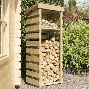 Rowlinson Narrow Log Store - Shelf Included, Pressure Treated, FSC® Certified Rowlinson Narrow Log Store - Shelf Included, Pressure Treated, FSC® Certified